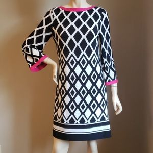 Eliza J mod-style graphic print dress-size 6